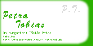 petra tobias business card