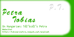 petra tobias business card